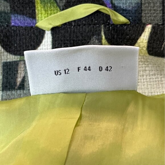 Akris Punto Women's Multicolor Long Sleeve Zip Up Blazer Sz 12 (EUR 42) - Picture 7 of 8